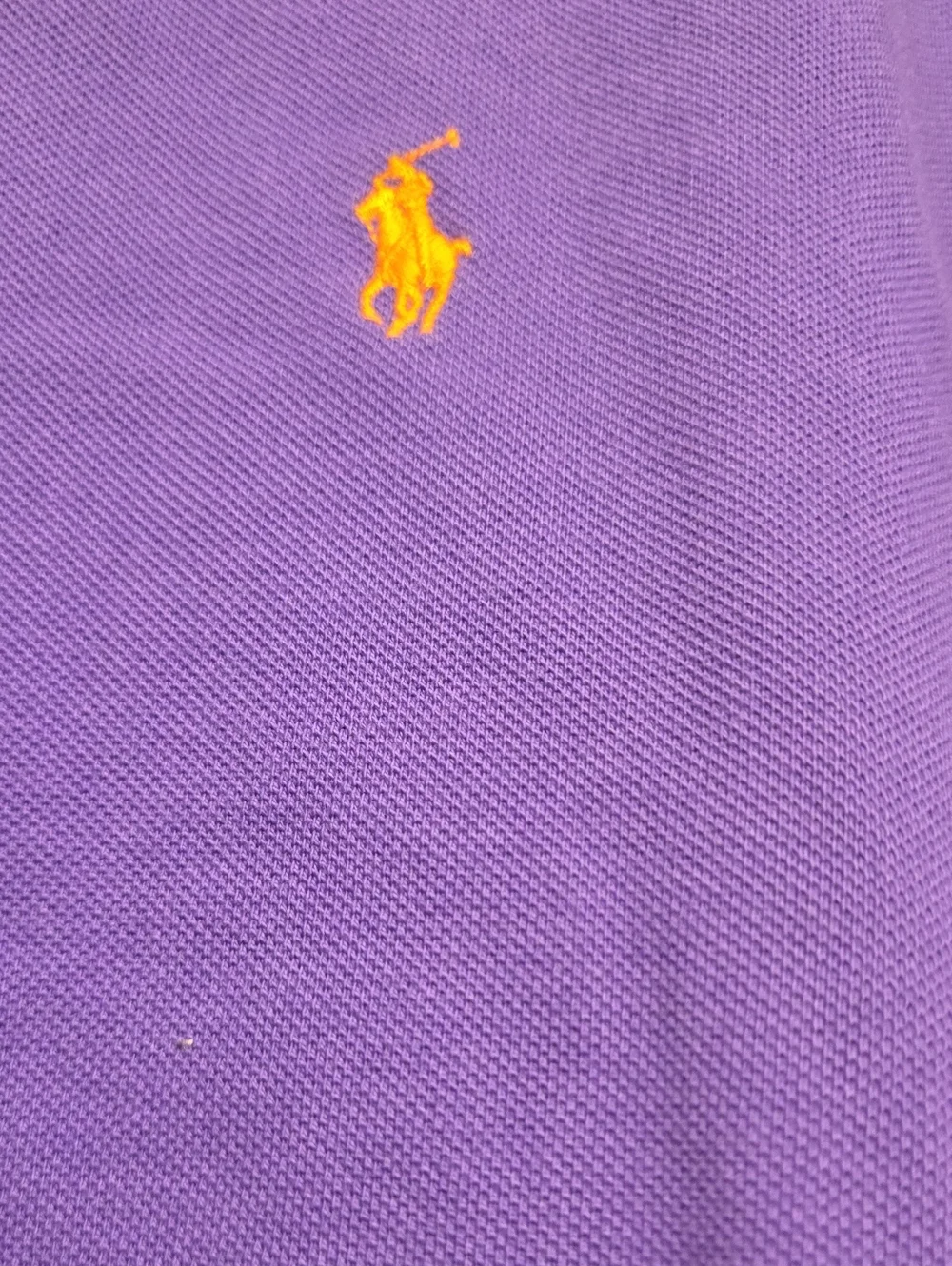 Ralph Lauren Purple Polo Shirt with Orange Pony